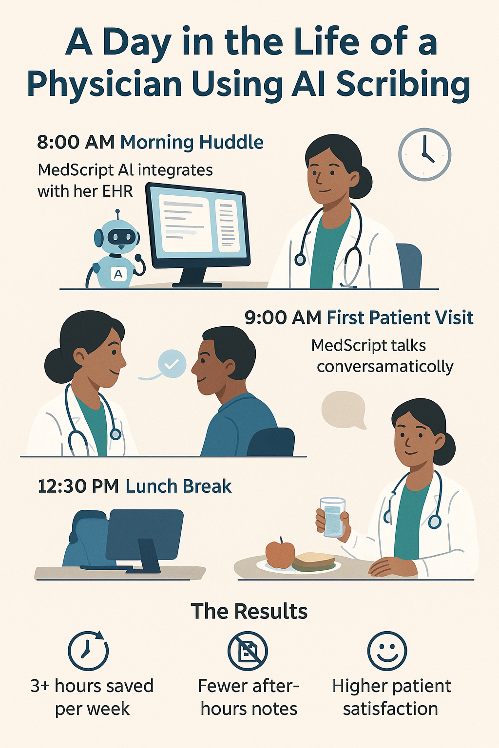 A Day in the Life of a Physician Using AI Scribing