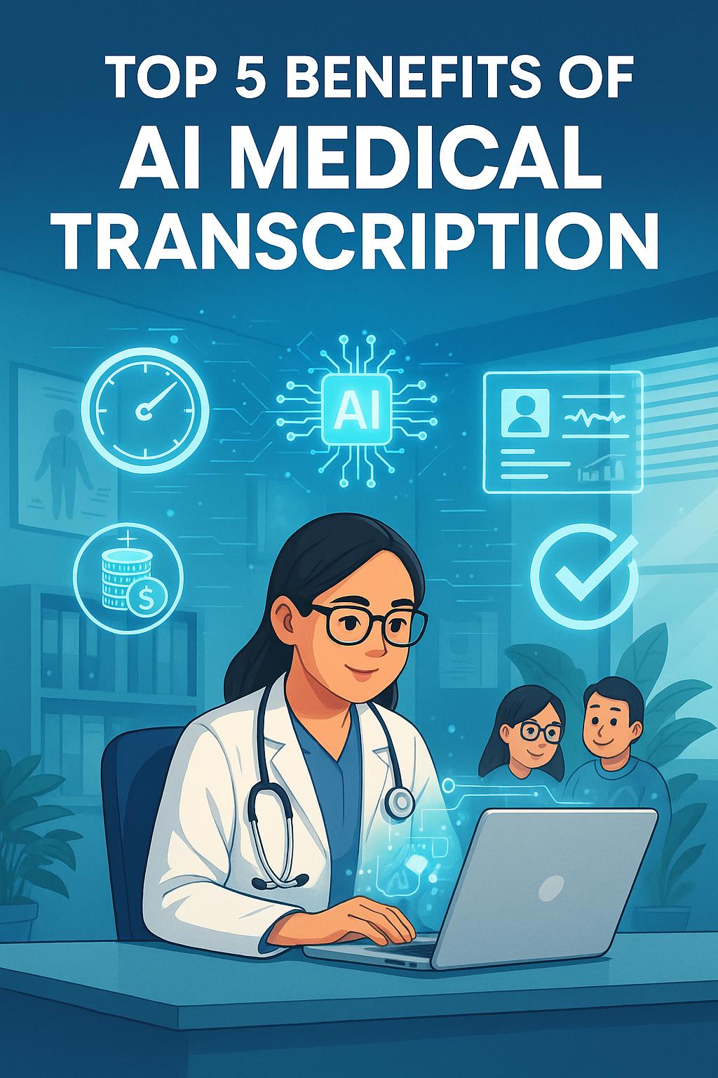 Top 5 Benefits of AI-Powered Medical Transcription Services